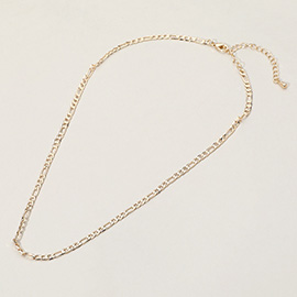 18K Gold Filled Hypoallergenic Metal Figaro Chain Necklace