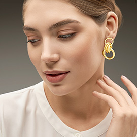 Metal Knot Clip On Earrings