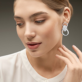 Metal Knot Clip On Earrings