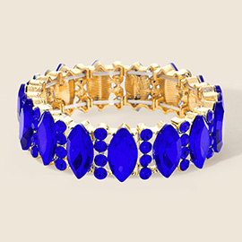 Marquise Stone Accented Stretch Evening Bracelet