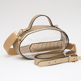Football Shaped Transparent Crossbody Bag