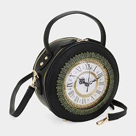 Real Working Vintage Clock Handbag / Crossbody Bag