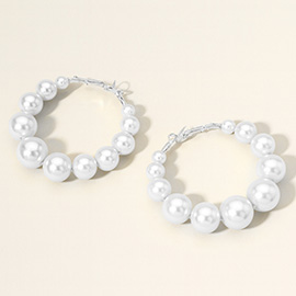 Pearl Hoop Earrings