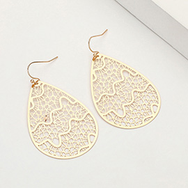 Teardrop Filigree Dangle Earrings