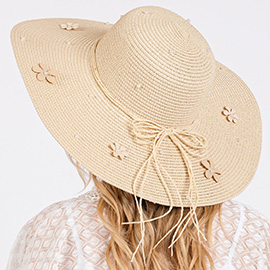Daisy Pearl Deco Wide Floppy Sun Hat