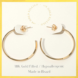 18K Gold Filled Hypoallergenic Hoop Earrings