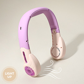 Light Up Foldable Portable Neck Fan