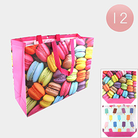 12PCS - Macaroon Ice Cream Printed Gift Bags