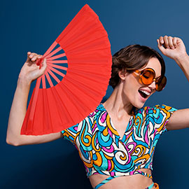 Folding Line Dance Hand Fan