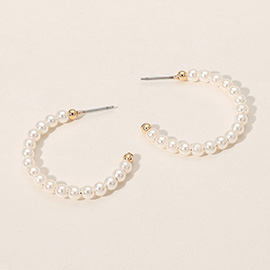 Pearl Hoop Earrings