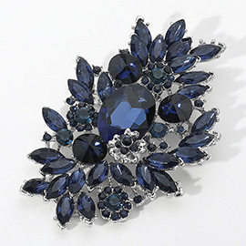 Glass Crystal Bouquet Pin Brooch