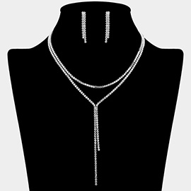 Rhinestone Paved Layered Necklace