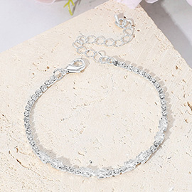 Double Marquise CZ Stone Cluster Station Pointed Evening Bracelet
