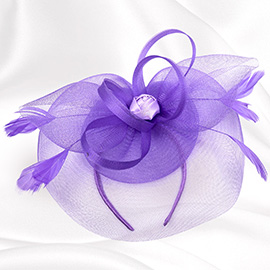 Flower Feather Fascinator / Headband
