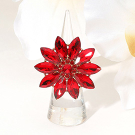 Marquise Stone Cluster Flower Stretch Ring