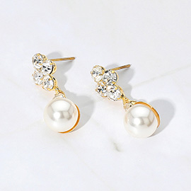 Pearl Dangle Evening Earrings