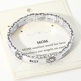 MOM Message Metal Stretch Bracelet