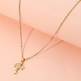 Stainless Steel Cross Pendant Necklace