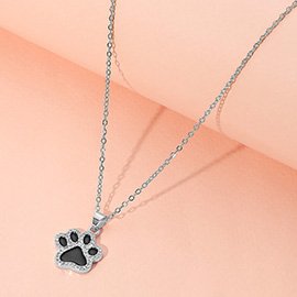 Stainless Steel Paw Pendant Necklace