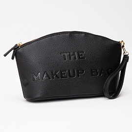 Faux Leather THE MAKE UP BAG Message Pouch Bag / Beauty Organizer Bag