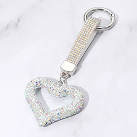 Bling Studded Heart Keychain / Bag Charm