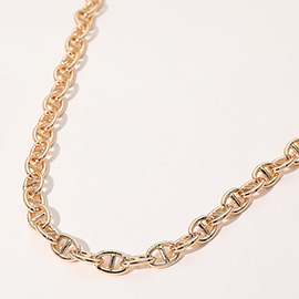 Chunky Oval Mariner Link Chain Necklace