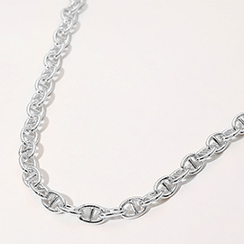 Chunky Oval Mariner Link Chain Necklace