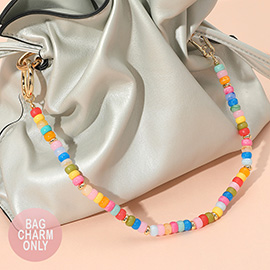 Colorful Resin Round Beaded Bag Charm