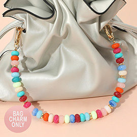 Colorful Resin Round Beaded Bag Charm