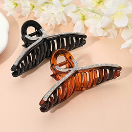 Stone Paved Frame Hair Claw Clip