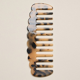 Celluloid Acetate Scallop Edge Detangling Hair Comb