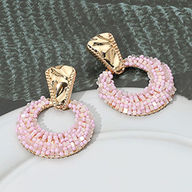 Beaded Doorknocker Earrings