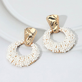 Beaded Doorknocker Earrings
