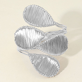 Oversized Metal Wired Bangle Bracelet