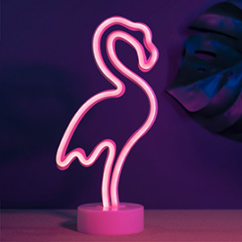 Neon Knight LED Flamingo Light Stand