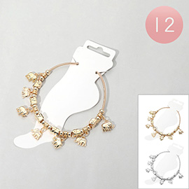 12PCS - Elephant Charm Beaded Stretch Anklets
