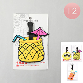 12PCS - Summer Theme Sun Drink Luggage Tags