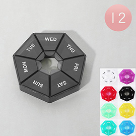 12PCS - 7day Weekly Pill Organizer Cases