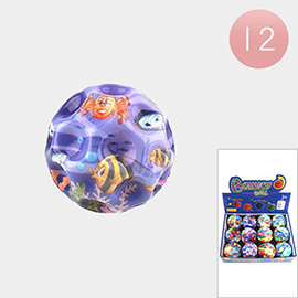 12PCS - Ocean Themed Bouncy Ball Toys