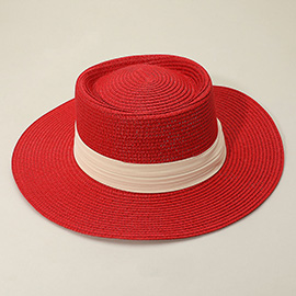 Ribbon Band Woven Panama Hat