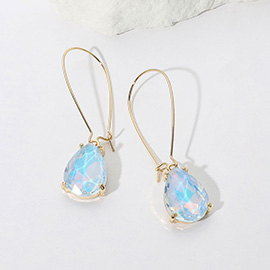 Teardrop Stone Dangle Evening Earrings