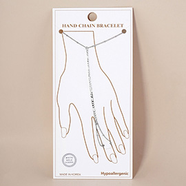 Gold Dipped Delicate Hand Chain Bracelet