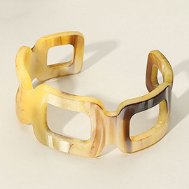 Celluloid Acetate Open Link Cuff Bracelet