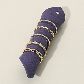 5PCS - Metal Stackable Rings