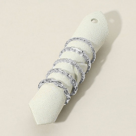 5PCS - Metal Stackable Rings