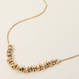 Metal Nugget Beaded Necklace