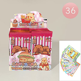 36PCS - Capybara Trading Card Game Set