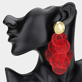 Oversized Layered Shell Chandelier Earrings