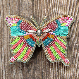 Beaded Butterfly Barrette