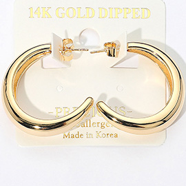14K Gold Dipped Hypoallergenic Hoop Earrings